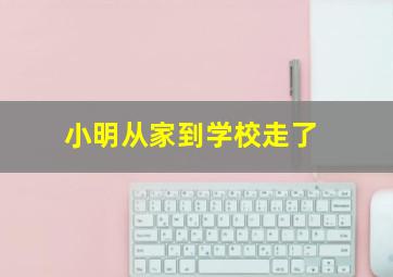 小明从家到学校走了