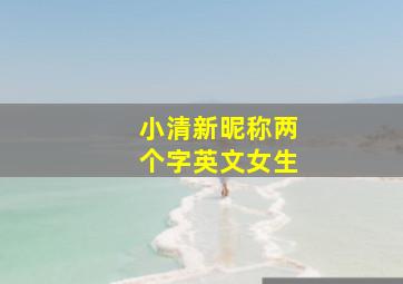 小清新昵称两个字英文女生