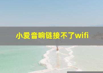 小爱音响链接不了wifi