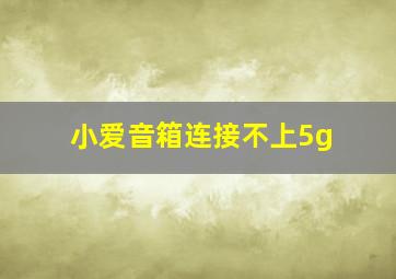 小爱音箱连接不上5g