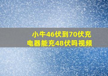 小牛46伏到70伏充电器能充48伏吗视频