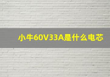 小牛60V33A是什么电芯