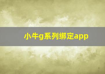 小牛g系列绑定app