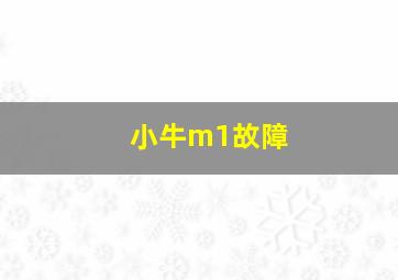 小牛m1故障