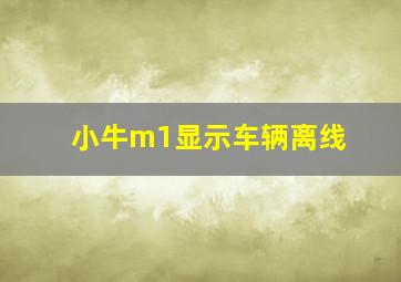 小牛m1显示车辆离线