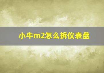 小牛m2怎么拆仪表盘