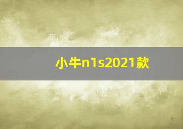 小牛n1s2021款