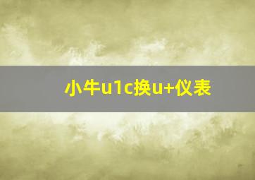 小牛u1c换u+仪表