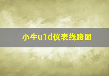 小牛u1d仪表线路图