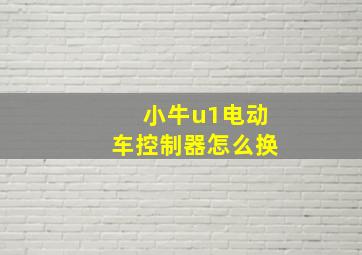 小牛u1电动车控制器怎么换