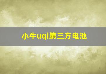 小牛uqi第三方电池