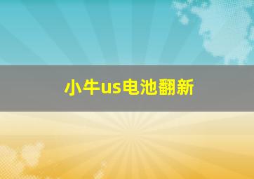 小牛us电池翻新