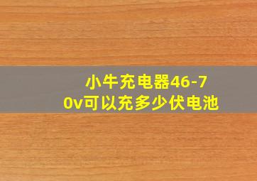 小牛充电器46-70v可以充多少伏电池