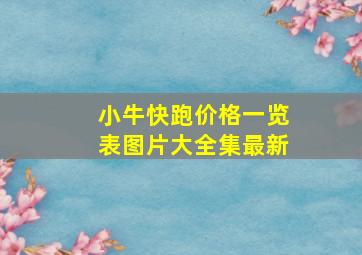 小牛快跑价格一览表图片大全集最新