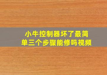 小牛控制器坏了最简单三个步骤能修吗视频