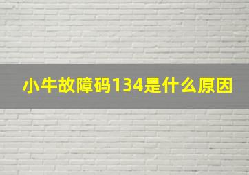 小牛故障码134是什么原因