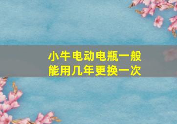 小牛电动电瓶一般能用几年更换一次