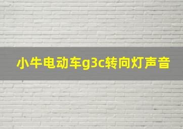 小牛电动车g3c转向灯声音