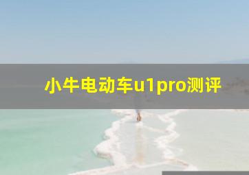 小牛电动车u1pro测评