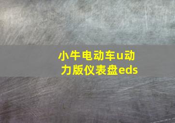 小牛电动车u动力版仪表盘eds