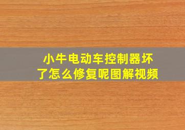 小牛电动车控制器坏了怎么修复呢图解视频