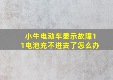 小牛电动车显示故障11电池充不进去了怎么办