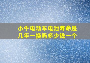 小牛电动车电池寿命是几年一换吗多少钱一个