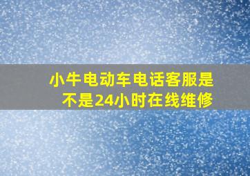 小牛电动车电话客服是不是24小时在线维修