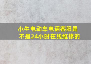 小牛电动车电话客服是不是24小时在线维修的