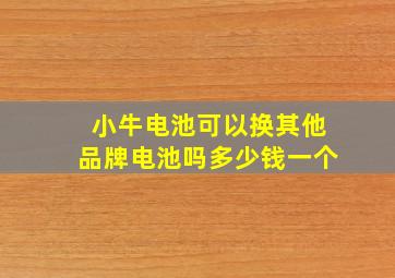 小牛电池可以换其他品牌电池吗多少钱一个