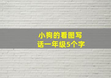 小狗的看图写话一年级5个字