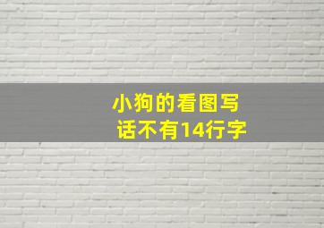 小狗的看图写话不有14行字