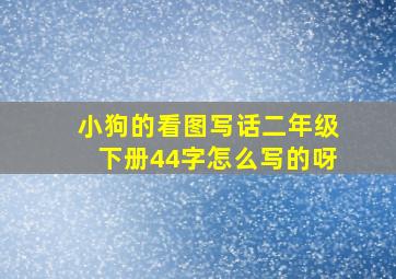 小狗的看图写话二年级下册44字怎么写的呀