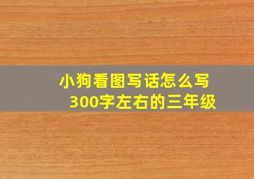 小狗看图写话怎么写300字左右的三年级