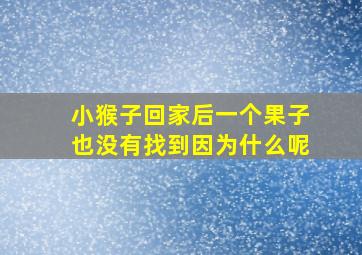 小猴子回家后一个果子也没有找到因为什么呢