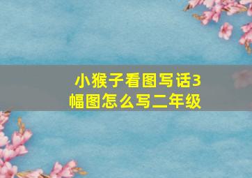 小猴子看图写话3幅图怎么写二年级