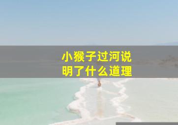 小猴子过河说明了什么道理