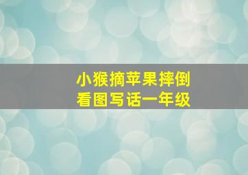 小猴摘苹果摔倒看图写话一年级