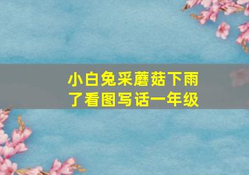 小白兔采蘑菇下雨了看图写话一年级