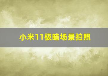 小米11极暗场景拍照