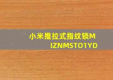 小米推拉式指纹锁MIZNMSTO1YD