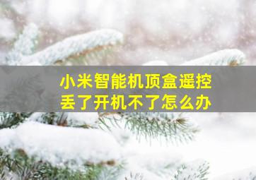 小米智能机顶盒遥控丢了开机不了怎么办