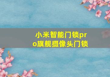 小米智能门锁pro旗舰摄像头门锁