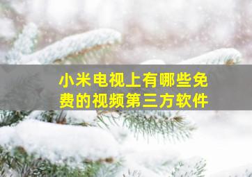 小米电视上有哪些免费的视频第三方软件