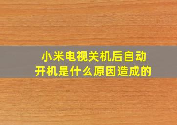 小米电视关机后自动开机是什么原因造成的