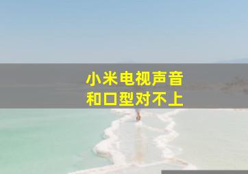 小米电视声音和口型对不上