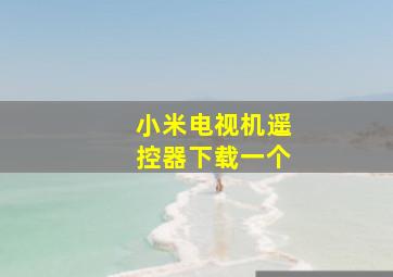 小米电视机遥控器下载一个