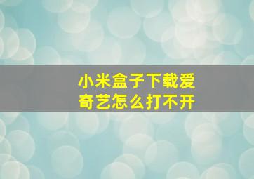 小米盒子下载爱奇艺怎么打不开