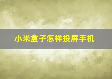 小米盒子怎样投屏手机