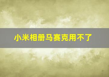 小米相册马赛克用不了